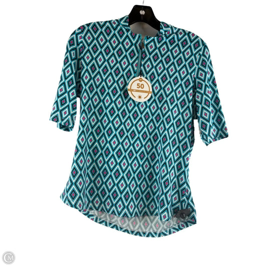 Top Short Sleeve By Tail In Blue & Pink, Size: M