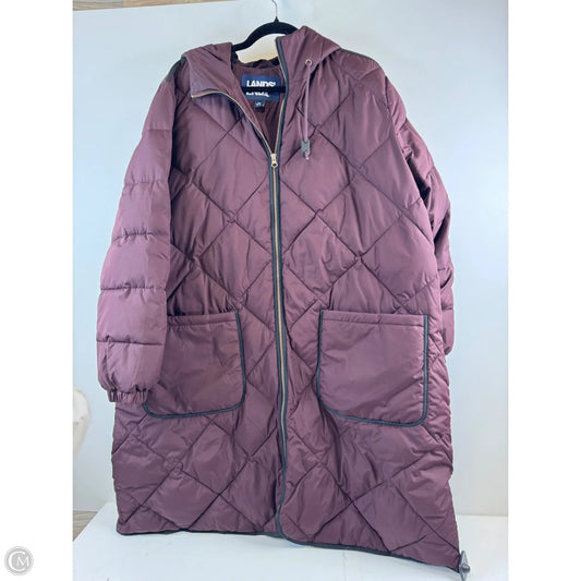 Coat Puffer & Quilted By Lands End In Purple, Size: 2x