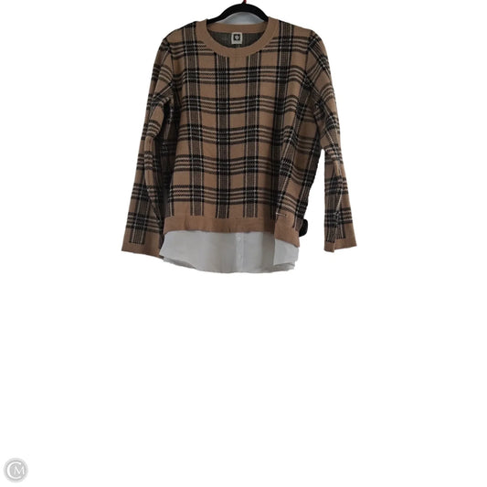 Sweater By Anne Klein In Black & Brown, Size: Xl