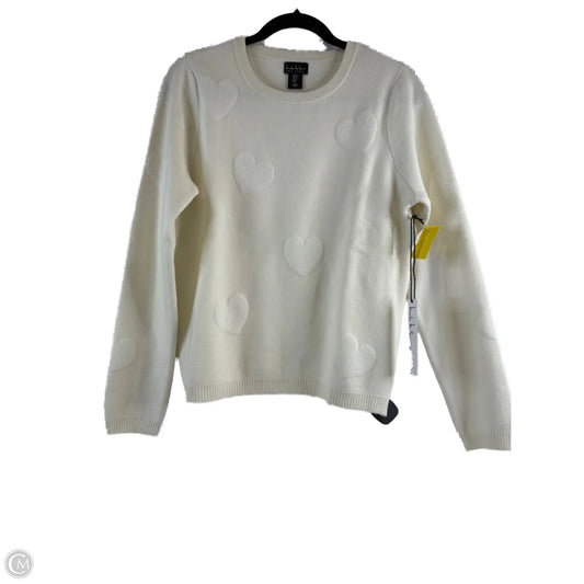 Sweater By Nicole Miller In Cream, Size: M