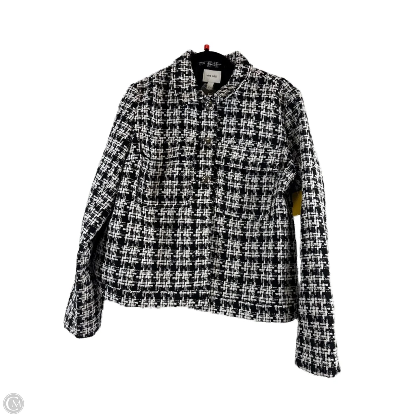 Blazer By Nine West Apparel In Black & White, Size: L