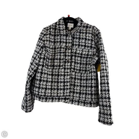 Blazer By Nine West Apparel In Black & White, Size: L