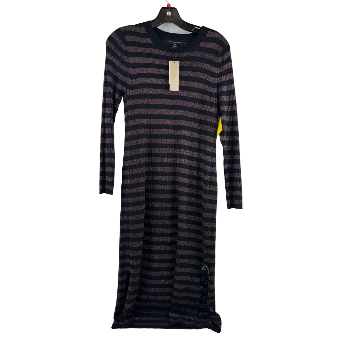 Dress Casual Midi By Banana Republic In Black & Brown, Size: S