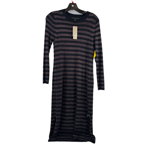 Dress Casual Midi By Banana Republic In Black & Brown, Size: S