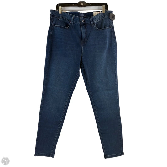 Jeans Straight By Talbots In Blue Denim, Size: 14