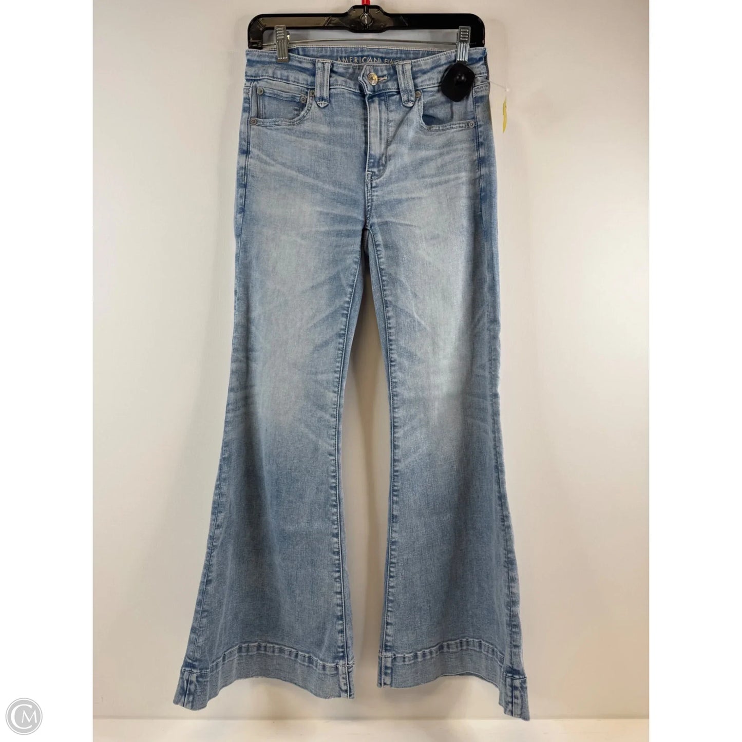 Jeans Flared By American Eagle In Blue Denim, Size: 4