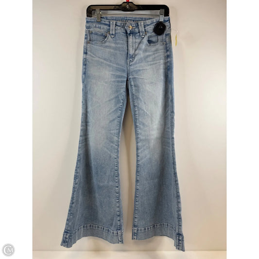 Jeans Flared By American Eagle In Blue Denim, Size: 4