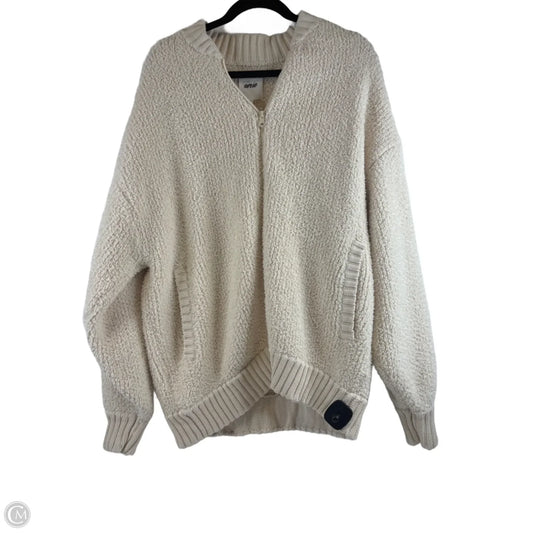 Jacket Faux Fur & Sherpa By Aerie In Cream, Size: L