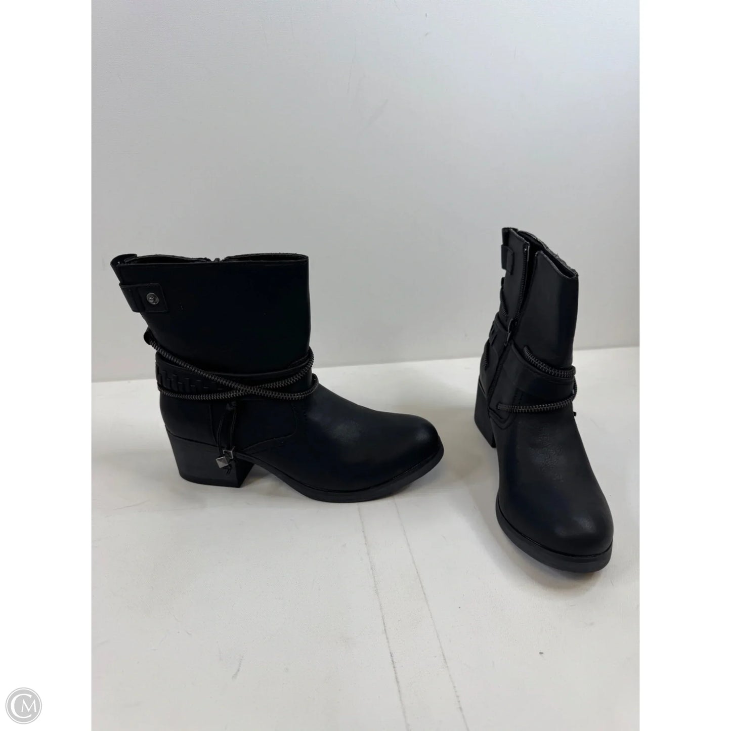 Boots Ankle Heels By Madden Girl In Black, Size: 8.5