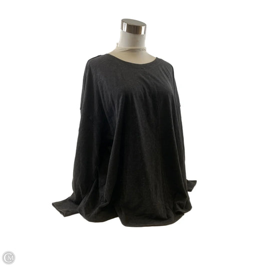 Top Long Sleeve By Terra & Sky In Black, Size: 1x