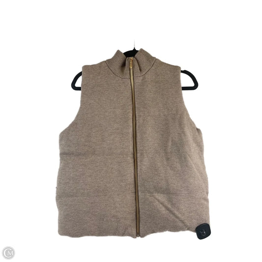 Vest Sweater By Clothes Mentor In Brown, Size: L