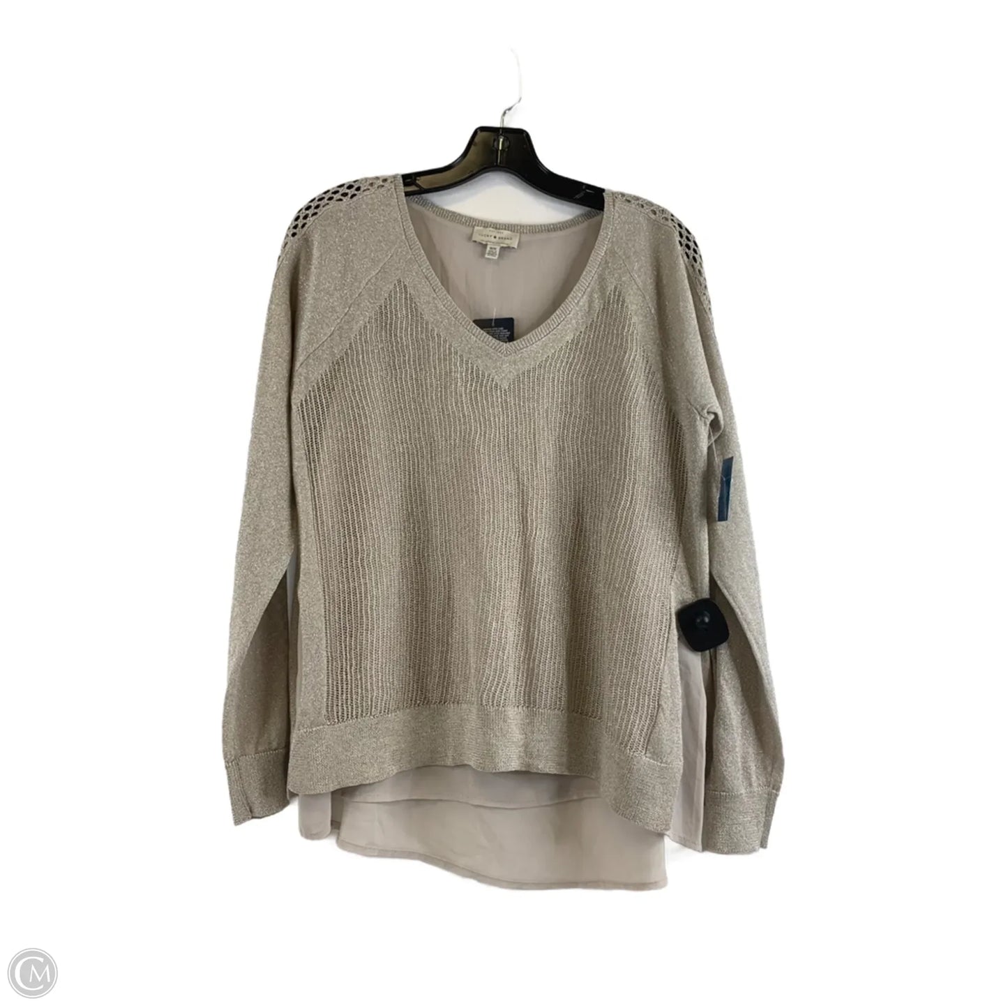 Top Long Sleeve By Lucky Brand In Gold, Size: M