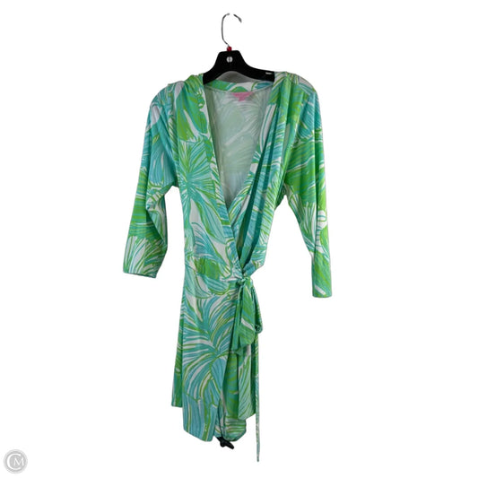 Dress Designer By Lilly Pulitzer In Green & White, Size: Xl