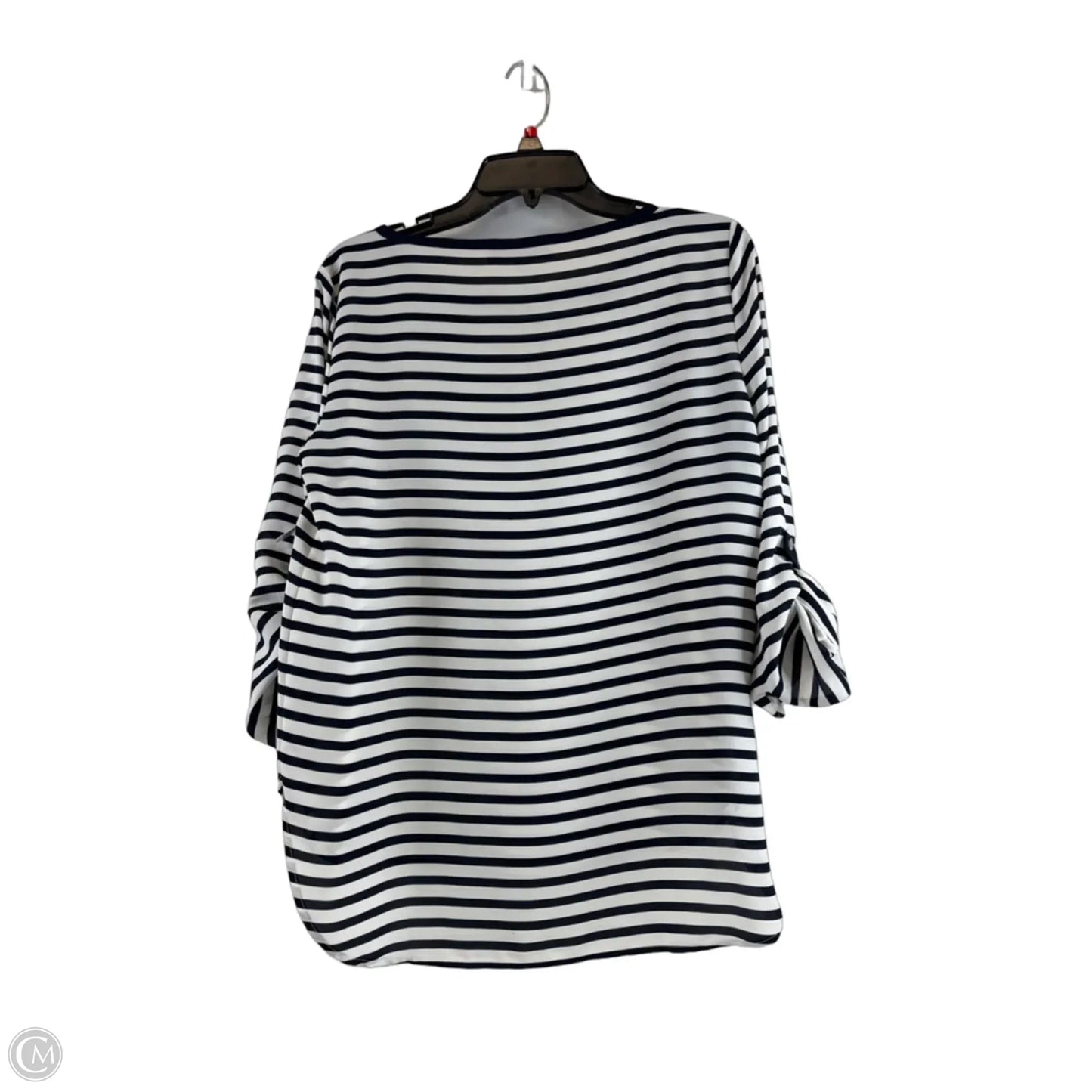 Top 3/4 Sleeve Basic By Loft In Striped Pattern, Size: S