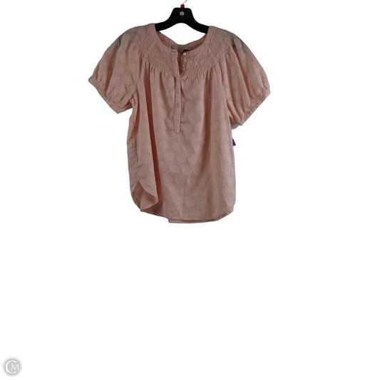 Top Short Sleeve Basic By Loft In Peach, Size: Xs