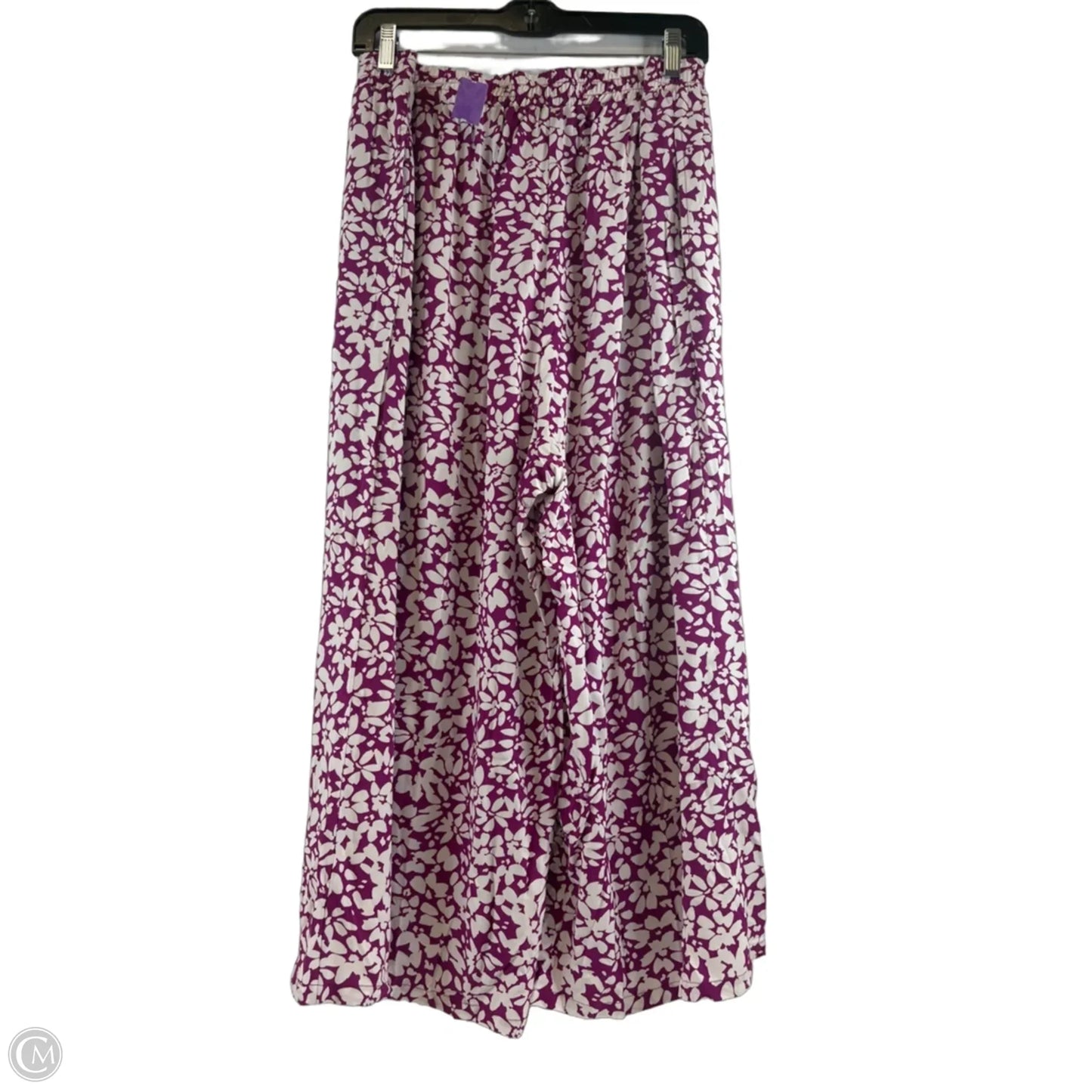 Pants Cropped By Woman Within In Purple & White, Size: 20