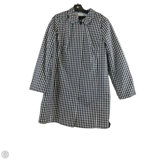 Coat Raincoat By Talbots In Black & White, Size: 10