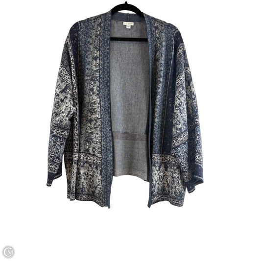 Cardigan By Pure Jill In Blue & White, Size: Xl