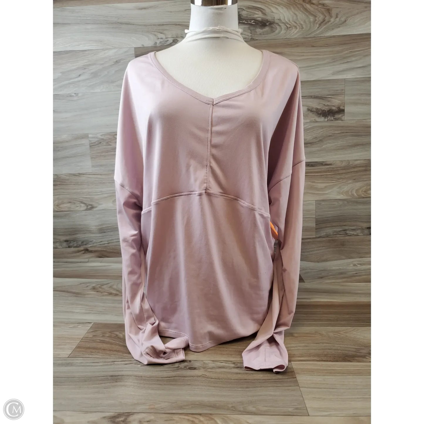 Athletic Top Long Sleeve Crewneck By Fabletics In Pink, Size: Xl