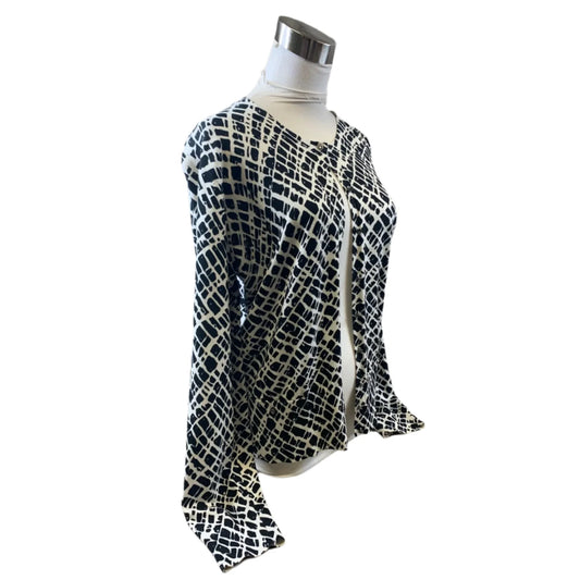 Cardigan By Calvin Klein In Black & White, Size: L