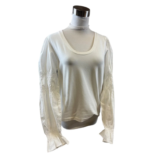 Top Long Sleeve Basic By French Connection In White, Size: Xl