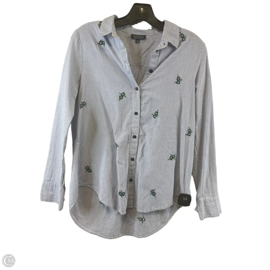 Top Long Sleeve By Top Shop In Purple, Size: S