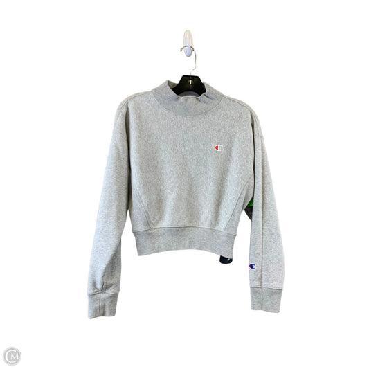 Sweatshirt Collar By Champion In Grey, Size: S