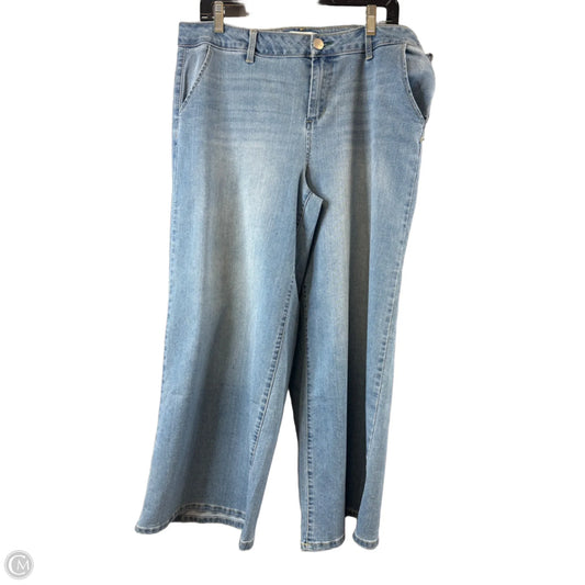 Jeans Wide Leg By 1822 Denim In Blue Denim, Size: 16