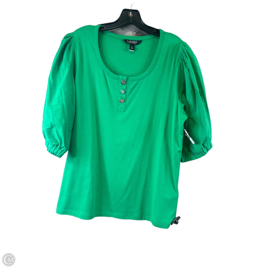 Top Short Sleeve Basic By Lauren By Ralph Lauren In Green, Size: 1x