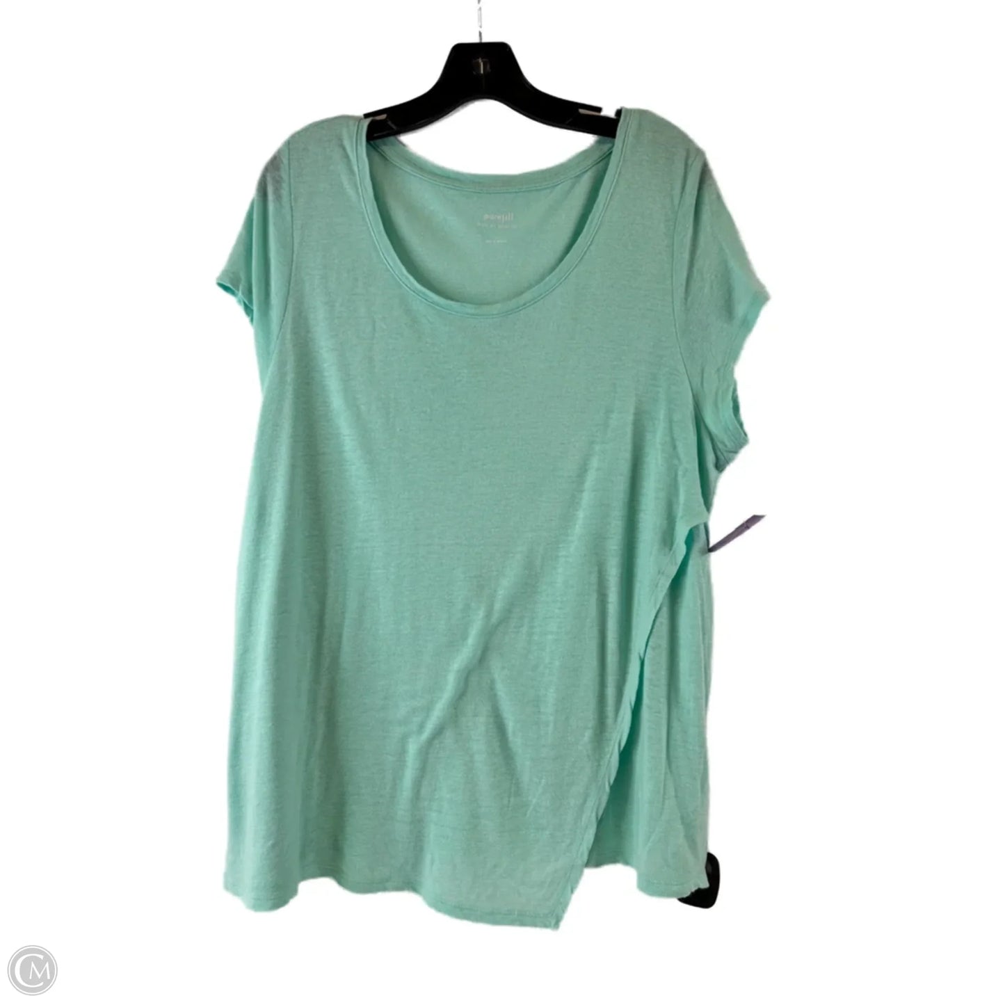 Top Short Sleeve By Pure Jill In Blue, Size: L