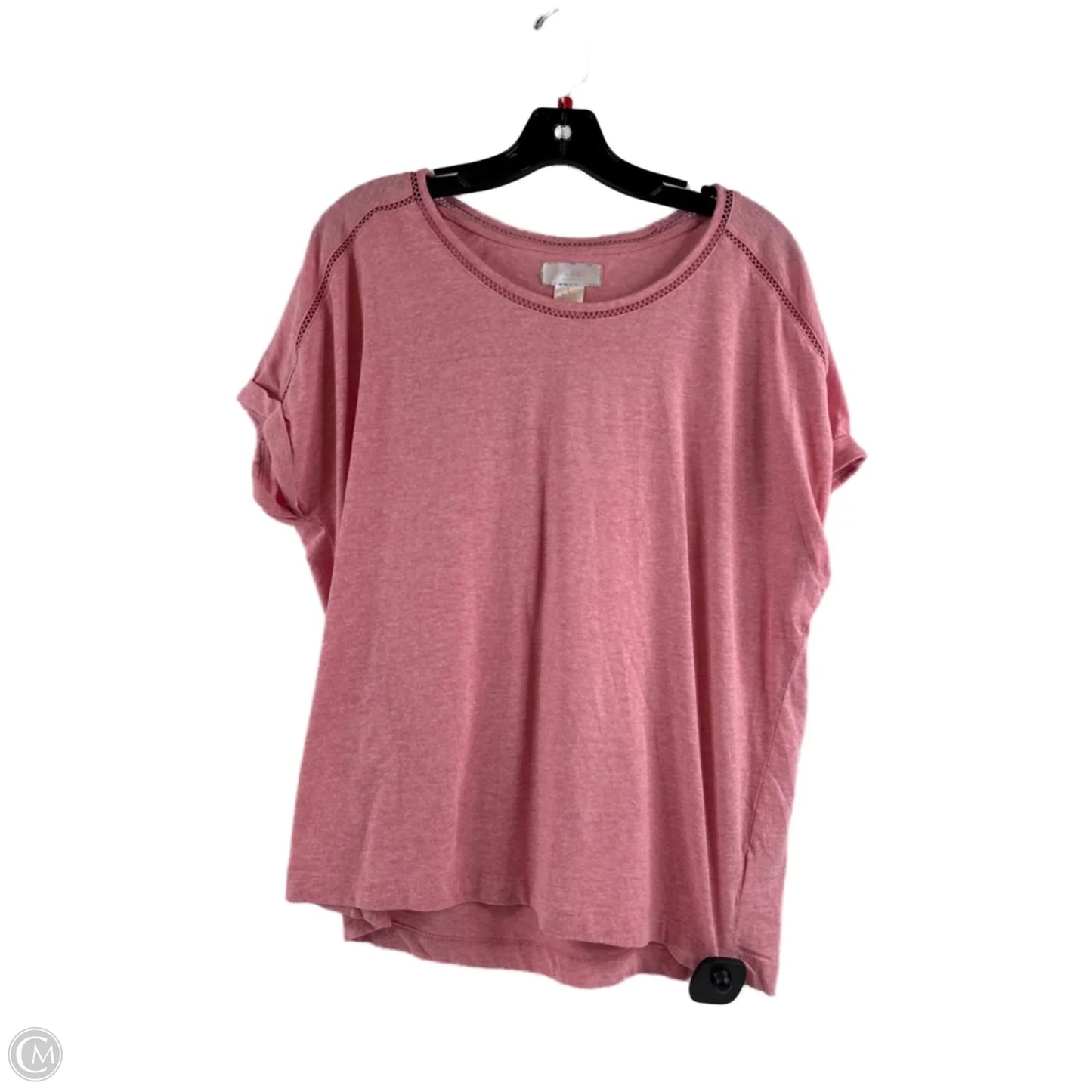 Top Short Sleeve By Clothes Mentor In Pink, Size: L