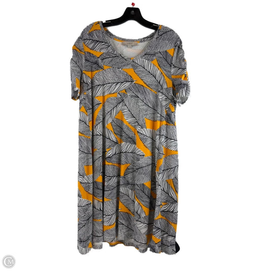 Dress Casual Midi By Loft In Black & White, Size: L