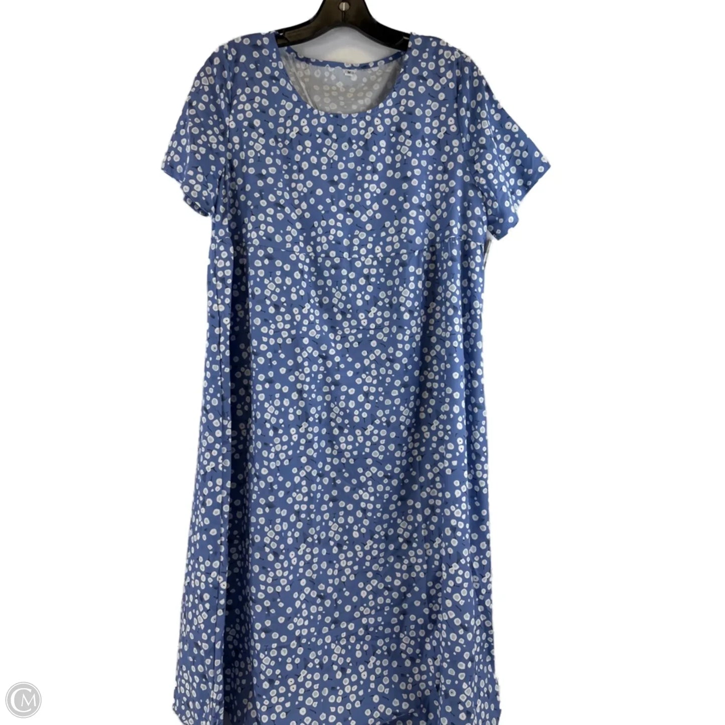 Dress Casual Midi By Clothes Mentor In Blue & White, Size: M