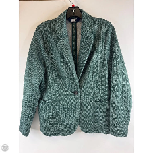Blazer By Lands End In Green & White, Size: Mp