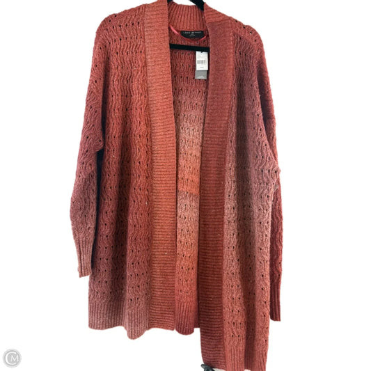 Sweater Cardigan By Lane Bryant In Orange, Size: 1x