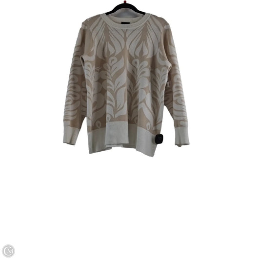 Sweater By Cyrus In Tan & White, Size: 1x