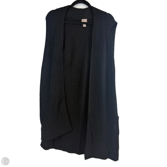 Vest Sweater By Chicos In Black, Size: L