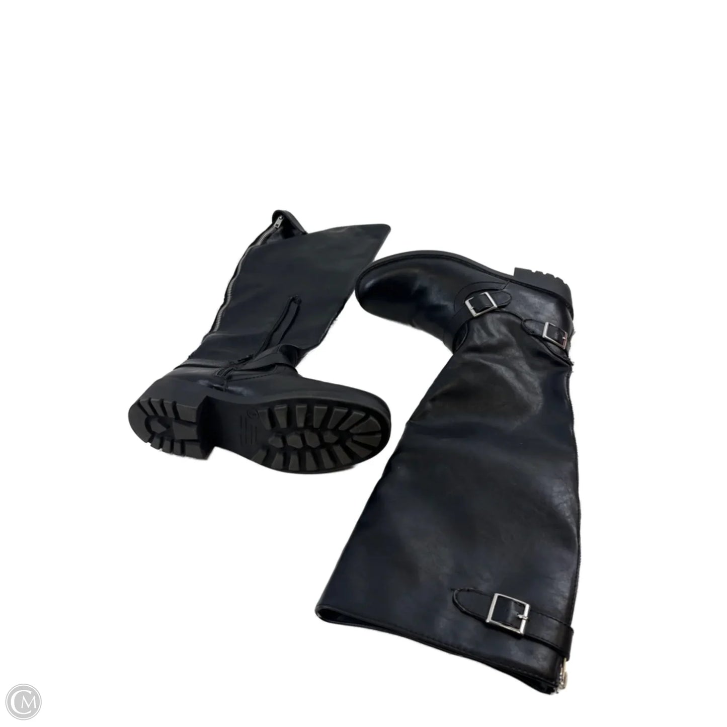 Boots Mid-calf Heels By Mossimo In Black, Size: 8