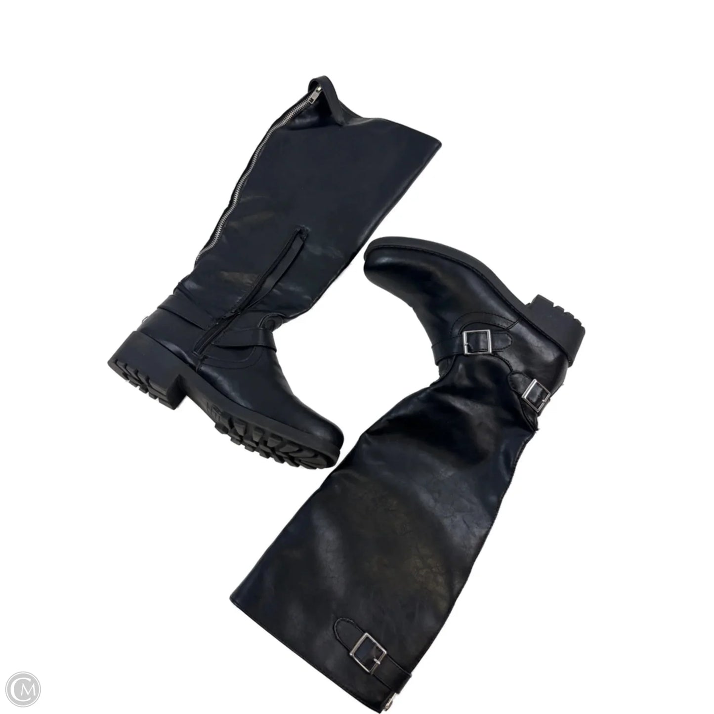 Boots Mid-calf Heels By Mossimo In Black, Size: 8
