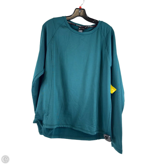 Athletic Top Long Sleeve Crewneck By Spyder In Green, Size: Xl