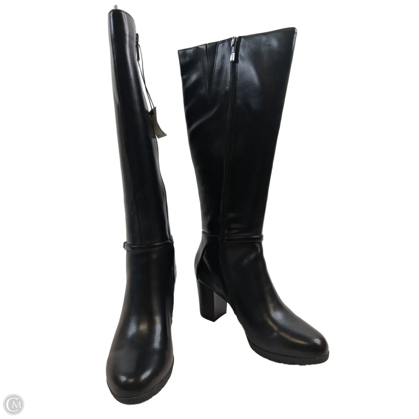 Boots Knee Heels By Anne Klein In Black, Size: 9