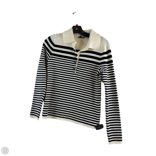 Top Long Sleeve By Talbots In Black & White, Size: Sp