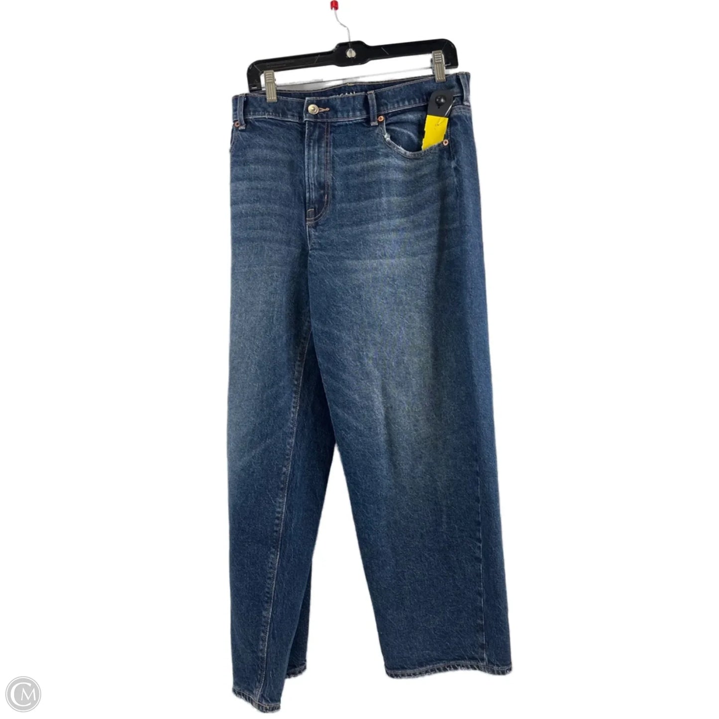 Jeans Wide Leg By American Eagle In Blue Denim, Size: 14