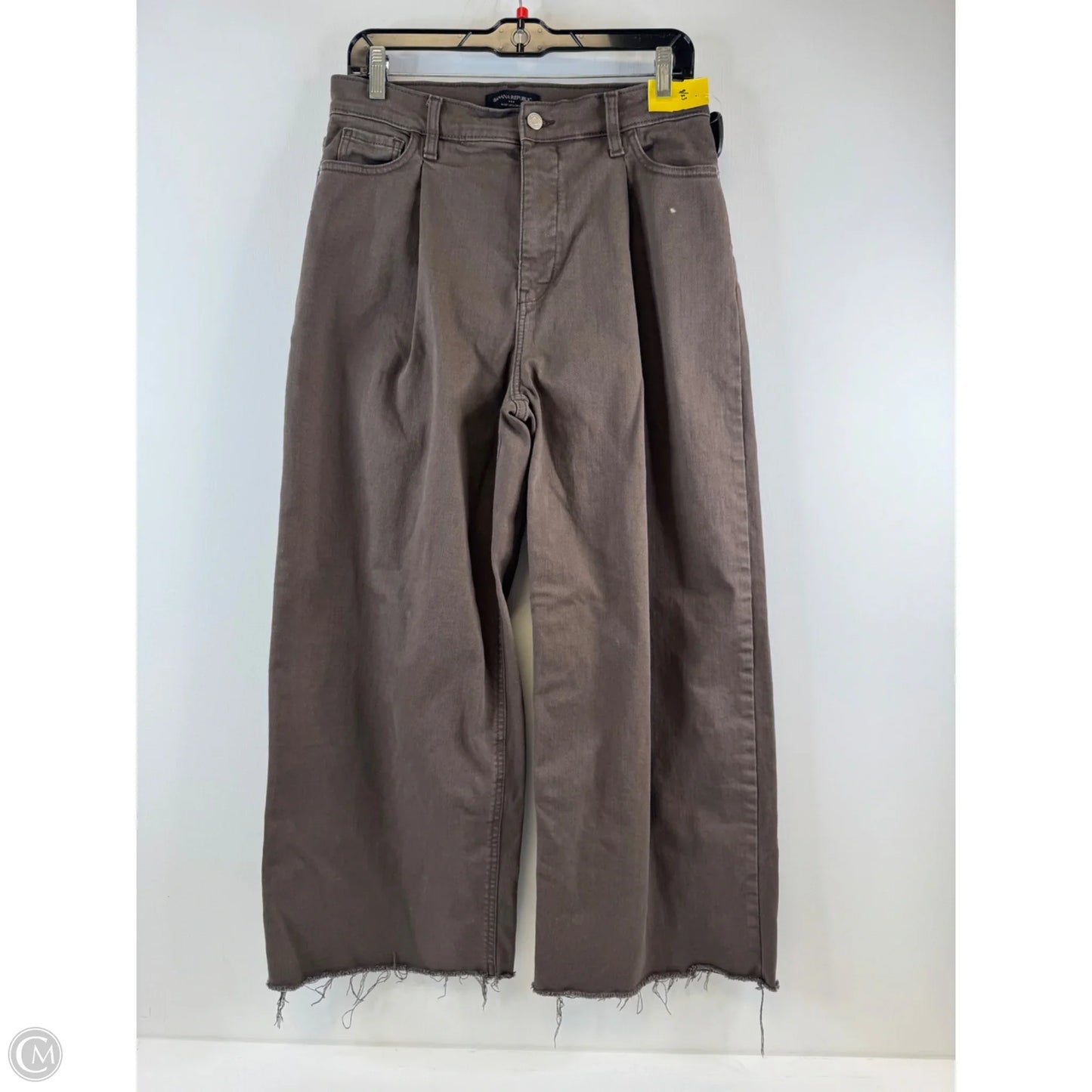 Jeans Wide Leg By Banana Republic In Brown Denim, Size: 6