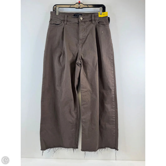 Jeans Wide Leg By Banana Republic In Brown Denim, Size: 6