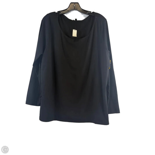 Top Long Sleeve By Talbots In Black, Size: 2x