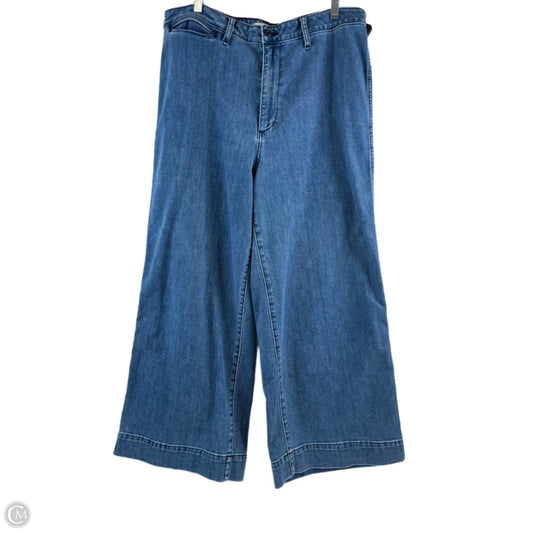 Jeans Wide Leg By Madewell In Blue Denim, Size: 12