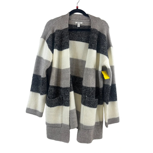 Sweater Cardigan By Nine West Apparel In Black & White, Size: L