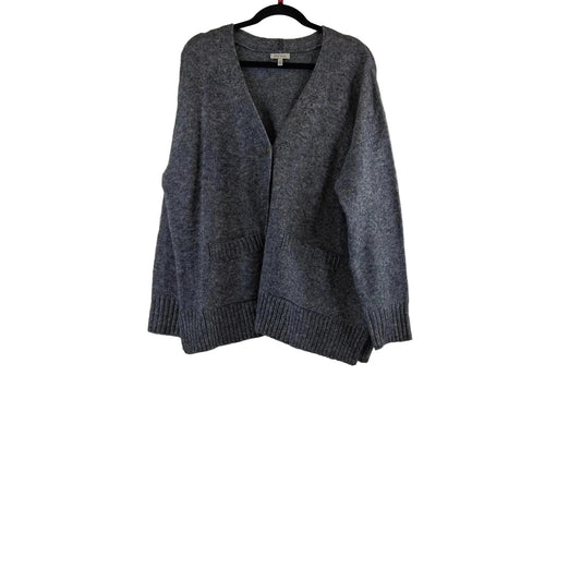 Sweater Cardigan By Ella Moss In Grey, Size: L