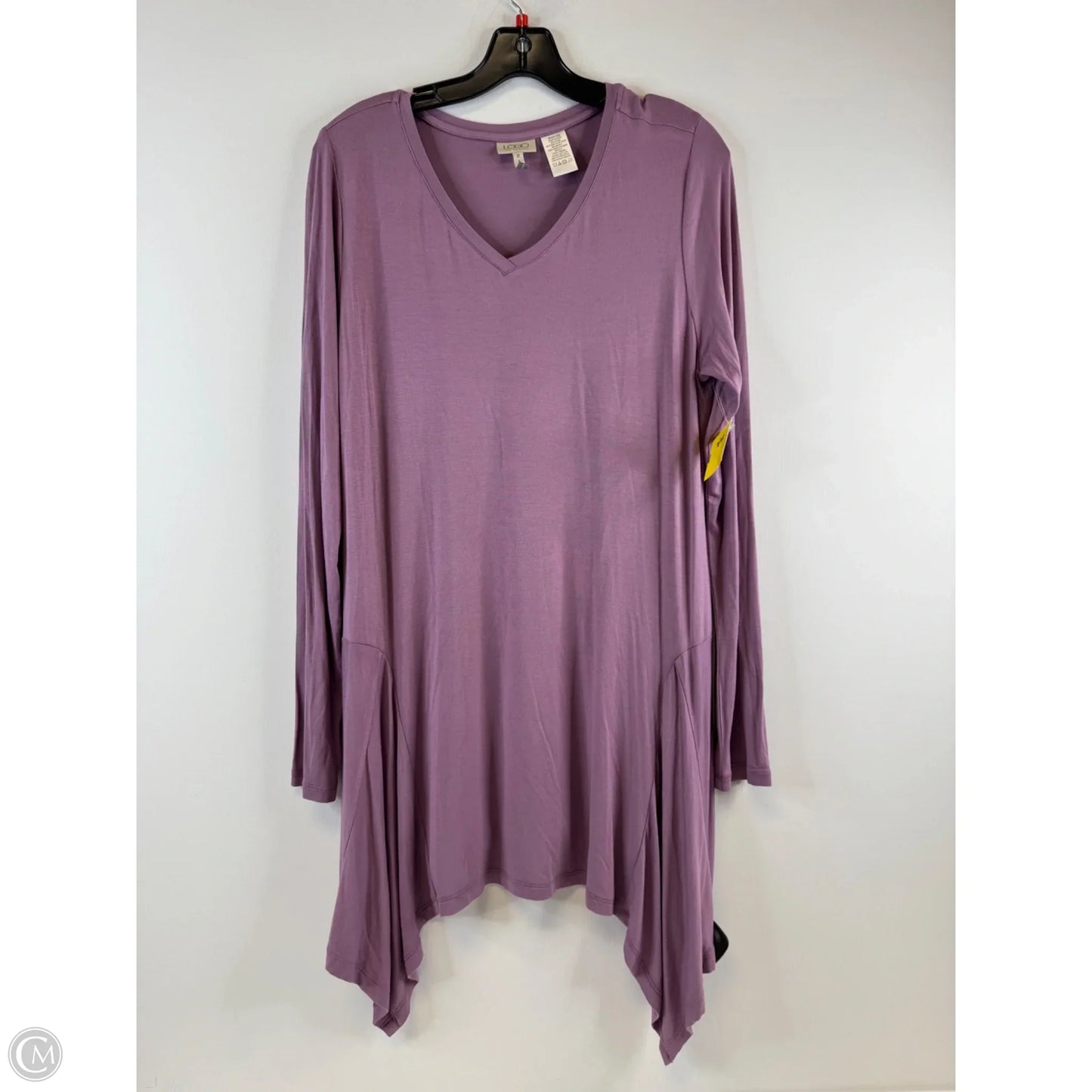 Top Long Sleeve By Logo In Purple, Size: M